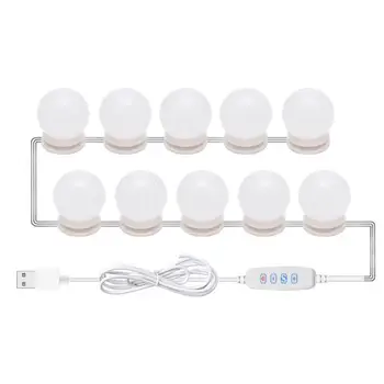 

12V LED Dressing Table Makeup Mirror Light Bulb Hollywood Vanity Lights Stepless Dimmable Wall Lamp 6 10Bulbs Kit