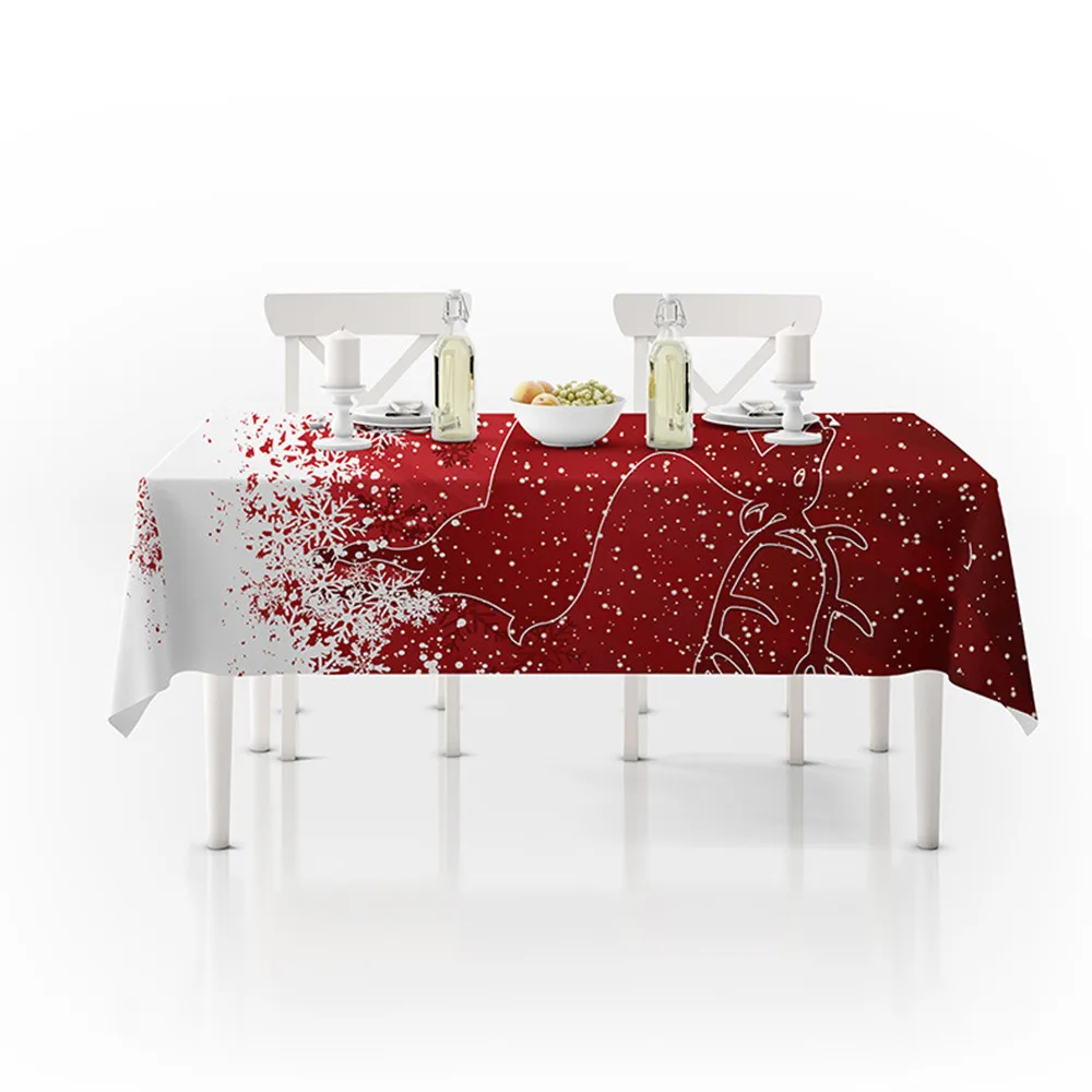 Рождественские лося с принтом прямоугольные скатерти для пикника Пылезащитная Крышка для стола чайная машина прикроватные коврики для шкафов