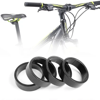 

4pcs 10mm Smooth Aluminum Alloy Replacement Front Pad Easy Install Mountain Bike Stem Fork Spacer Bicycle Sturdy Durable