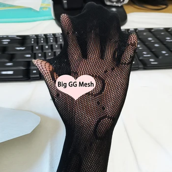 

2020 Women's Fishnet Pantynose Big GG Letter Brocade Pattern Design Tights Sexy Female Lingerie Club Party Hosiery Slim Stocking