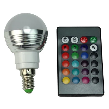

LED Bulb + Remote Control Color Changing Light, E14 3W RGB Bulb LED Bulb, LED Bulb with Magic Wireless Remote Control