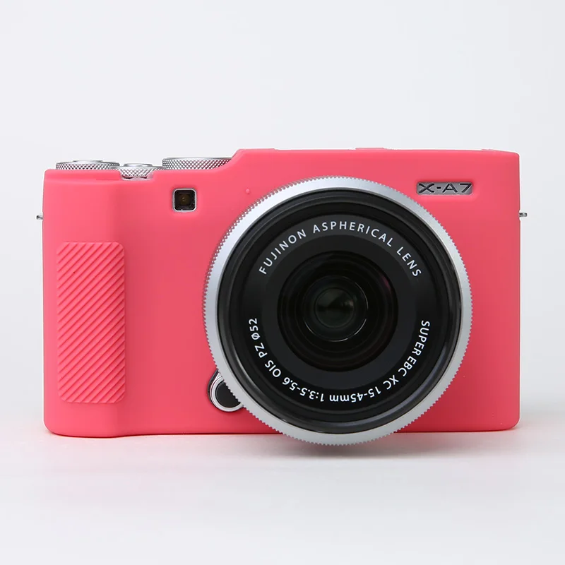 Мягкий силиконовый чехол для камеры резиновый Fujifilm XA7 Fuji накладка 9 цветов|Сумки