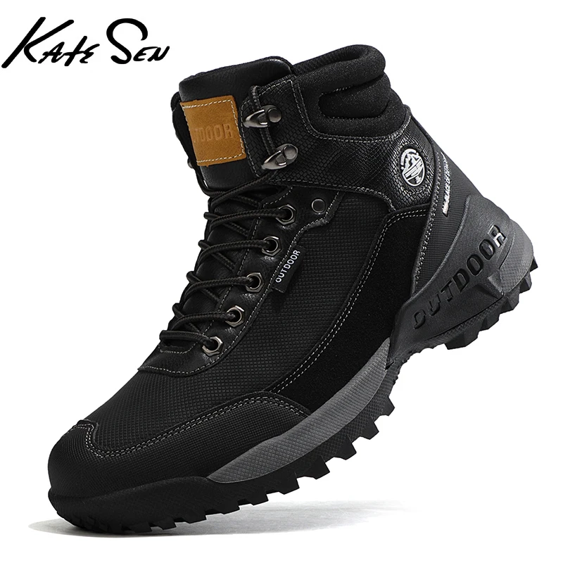 

2020 New Spring Autumn Waterproof Ankle Boots Breathable Motorcycle Boots Men's Sneakers Fashion Outdoor Hiking Boots Men Boots