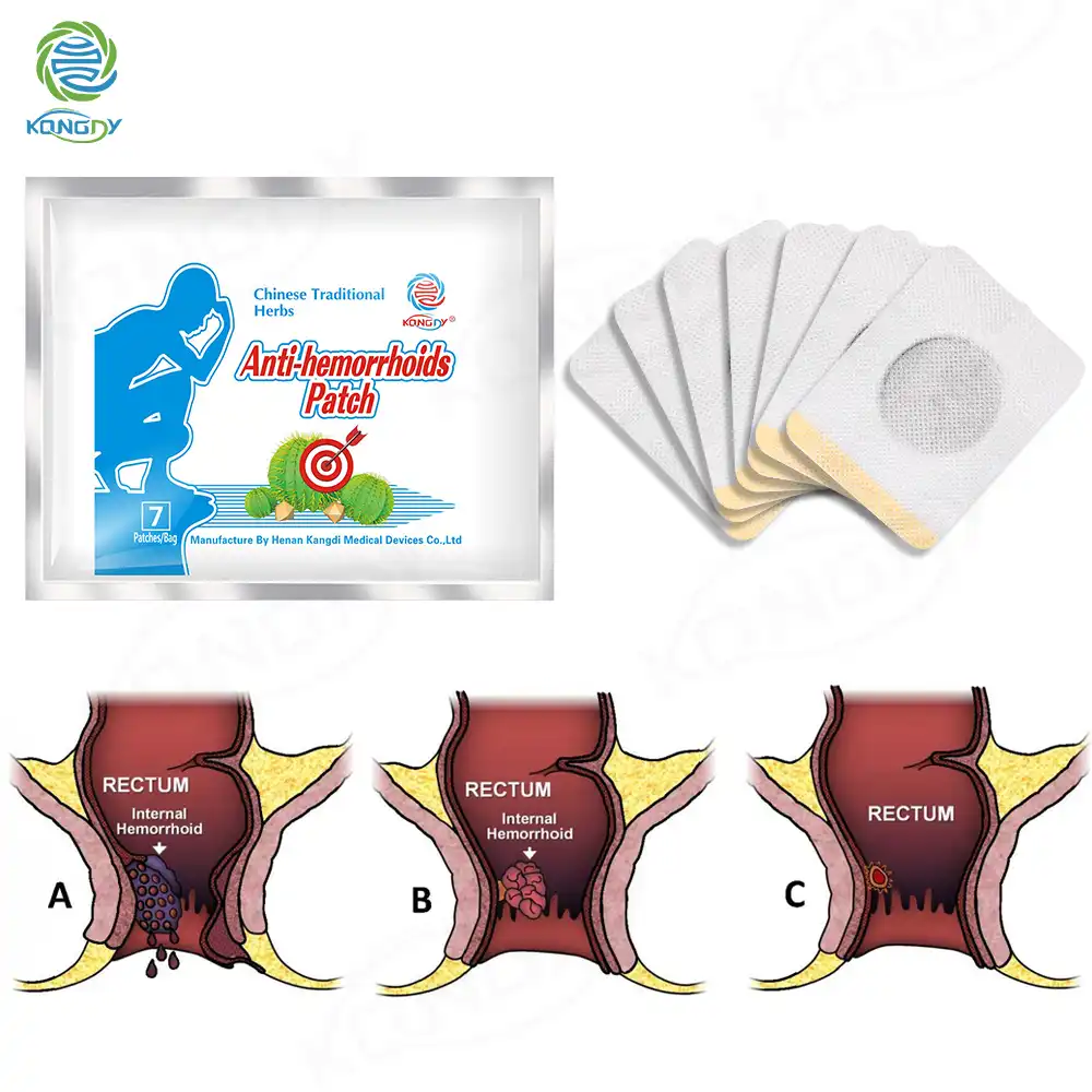 KONGDY Hemorrhoid Relieve Patch 21Pcs Herb Plaster Treatment Bleeding