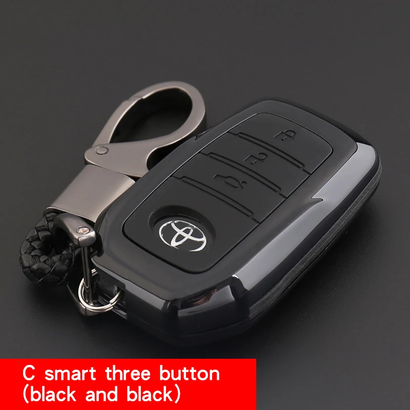 Подходит для Toyota Corolla Camry Lewin Reiz Highlander RAV4 Rong Prado автомобильный чехол для ключей пряжка силиконовый материал ударопрочный - Название цвета: Золотой