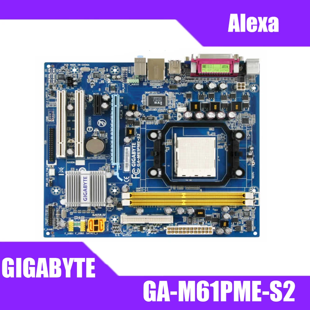 

GIGABYTE GA-M61PME-S2 Desktop Motherboard NF6100-430 Socket AM2 For Athlon 64 FX X2 Dual empron DDR2 8G Used M61PME-S2
