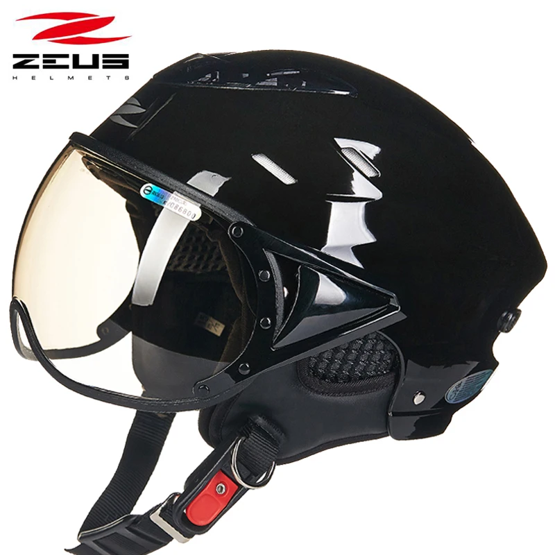 ZEUS 125B полушлем мужской летний мото rcycle Шлем женский Электрический рестро-скутер мотоциклетный шлем мото cicleta capacete