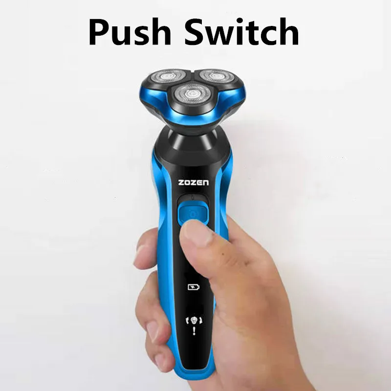 Billig Elektrische Rasierer Triple Schwimm Klinge Köpfe Nass Trockenen Dual Verwenden Wasserdicht Rasieren Maschine Rasierer Bart Trimmer Gesicht Pflege für männer