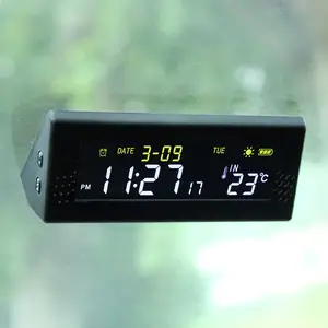 Horloge solaire de voiture thermomètre extérieur rappel du temps