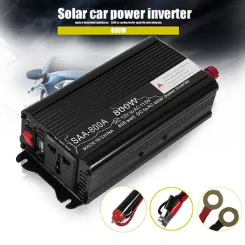 

2019 800W Aluminum Alloy DC12V To AC110V Car Power Inverter High Converting Efficiency Charger Converter Transformer