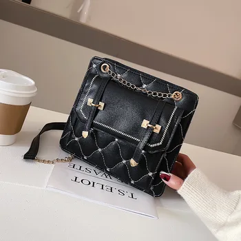 

High-Grade women Handbags 2020 New Shoulder Bag Embroidery Fashion Square Ladies bag
