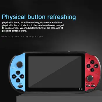 

NEW Double Rocker Game Console Machine 5.1 Inch Large Screen 128 Bit 8G Memory With 3000 Games For X12 Pro #B