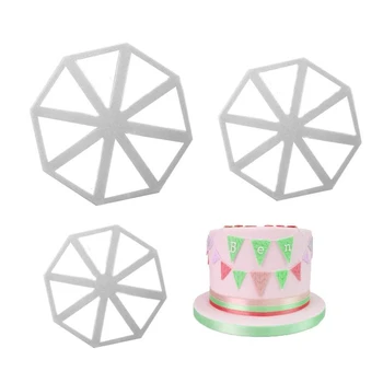 

3pcs 3D Flag Cake Mold Fondant Cookie Biscuit Mould Decorating Cutter Baking Tools Pudding Triangle Baking Mold Kitchen Tool