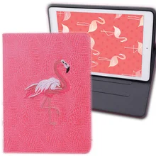 Вышивка Фламинго чехол для Apple IPad 10,2 дюймов защитный ковер Ipad / 9,7 PU кожаный чехол для Ipad Pro 11