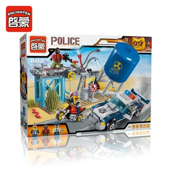 

ENLIGHTEN 1913 City Police Series The Battle Terrorist Figure Blocks Building Bricks Toys For Children Compatible Lepining