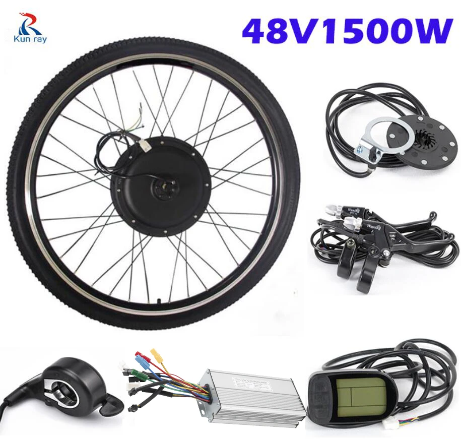 Комплект для переоборудования двигателя Ebike 26 27 5 28 дюймов 700C 48 В 1000 Вт 1500