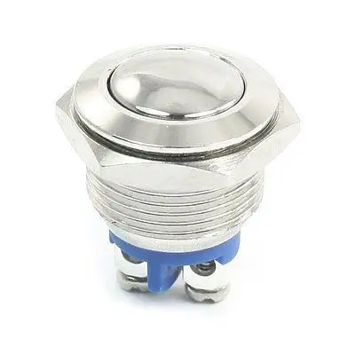 

16mm Mounted Thread Momentary SPST Round Push Button Switch AC250V 3A