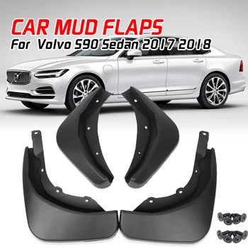 

4Pcs Car Mudflaps Front Rear Mud Flaps Mudguards Splash Guards Fender Flares For Volvo S90 Sedan 2017 2018 Accessories