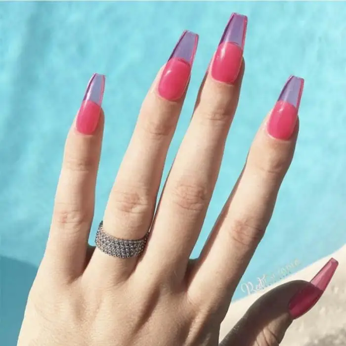 24 шт накладные ногти для женщин желе цвет поддельные ногти нажмите на 2g клей квадратная голова поддельные ногти розовые ногти поддельные длинные ногти