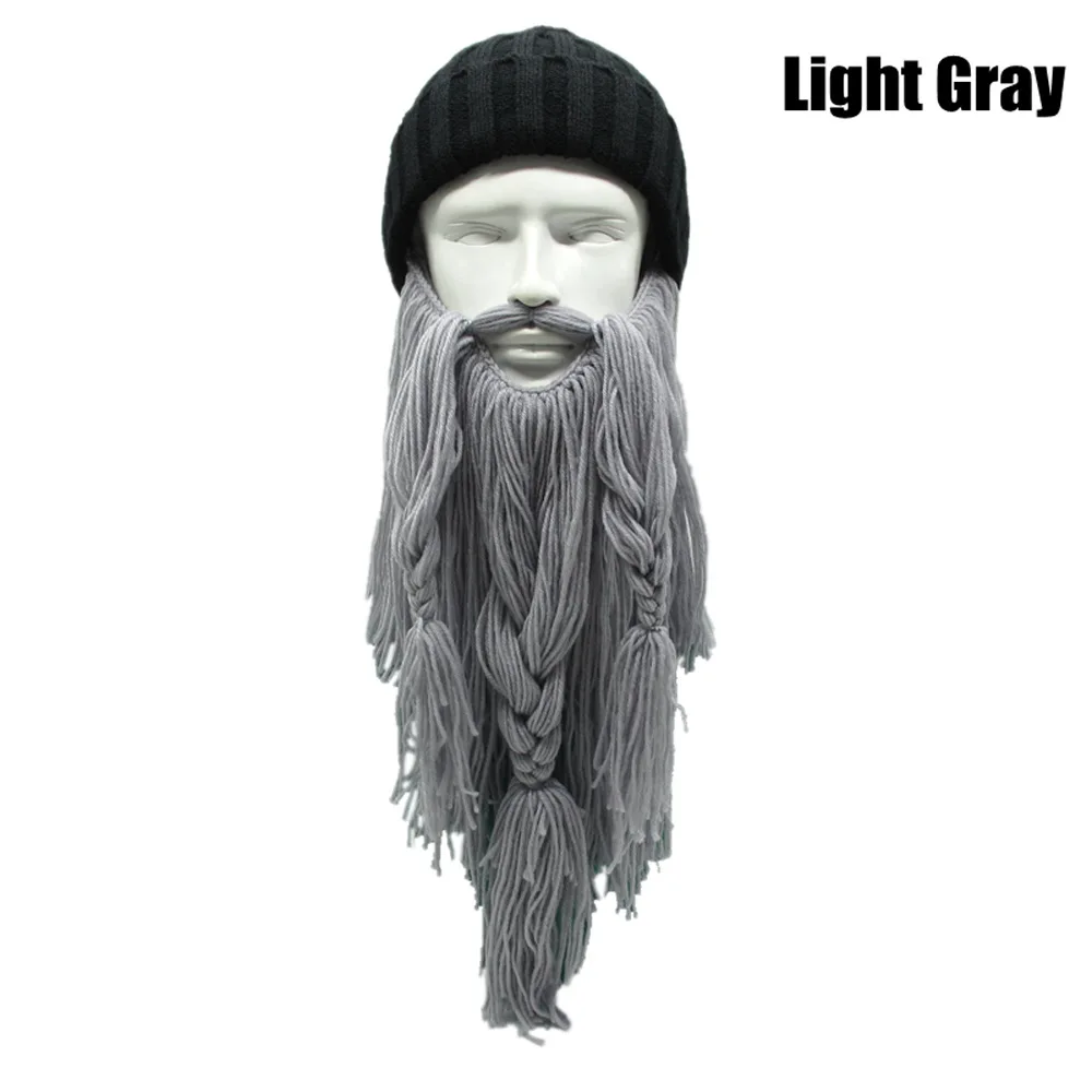 

Viking hats with long beards Halloween ski wool hats