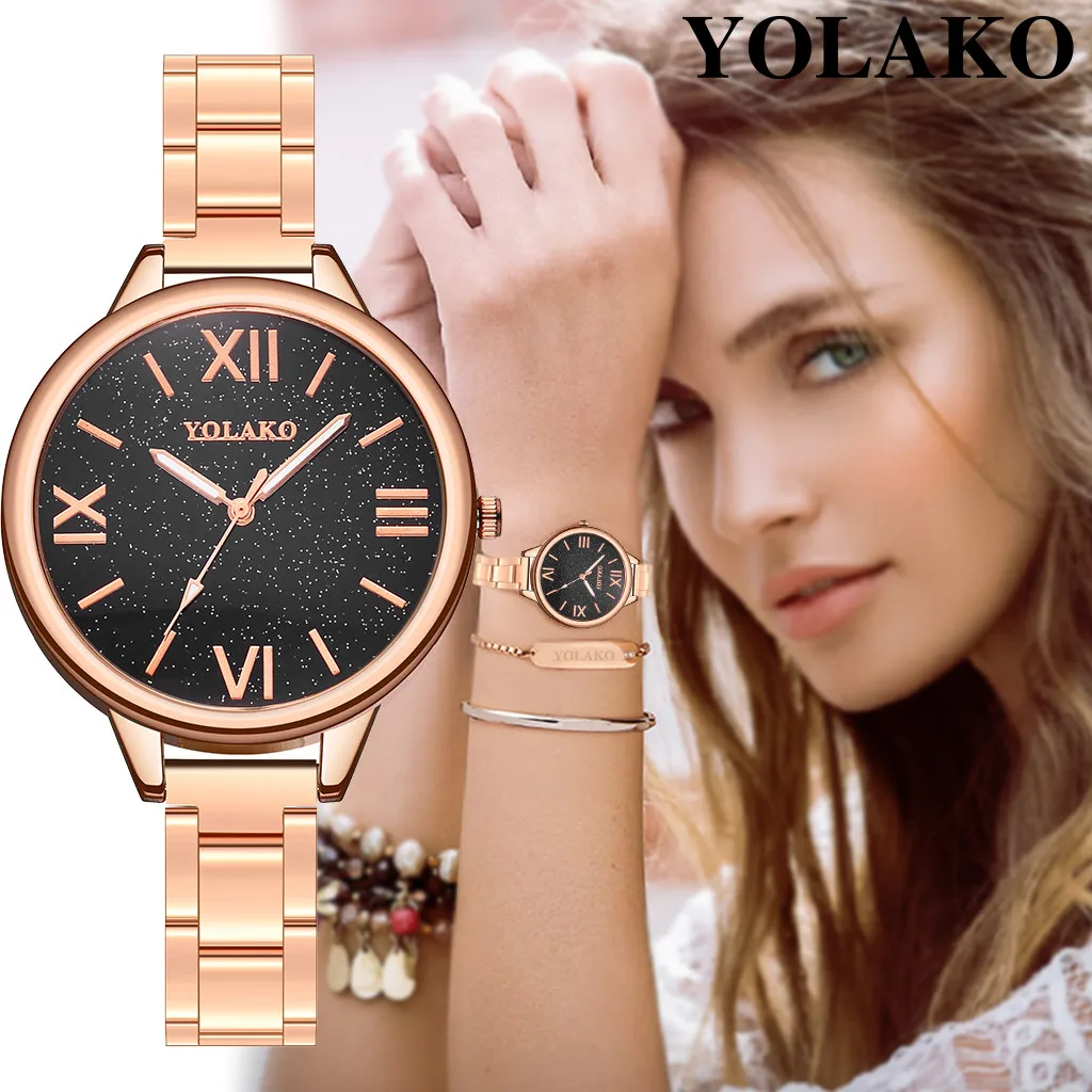 

Women Watches Scale Dial Ladies Mirror Analog Starry Sky Quartz Wristwatch Alloy Strap Clock Gift Zegarki Damskie New Sell 2019
