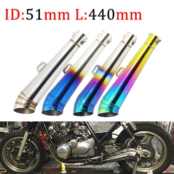 

36 - 51mm For Honda z800 cbr300r Z1000 GSXR1000 MT09 FZ09 NVX 155 universal motorcycle exhaust Pipe muffler Motorbike Fried Tube