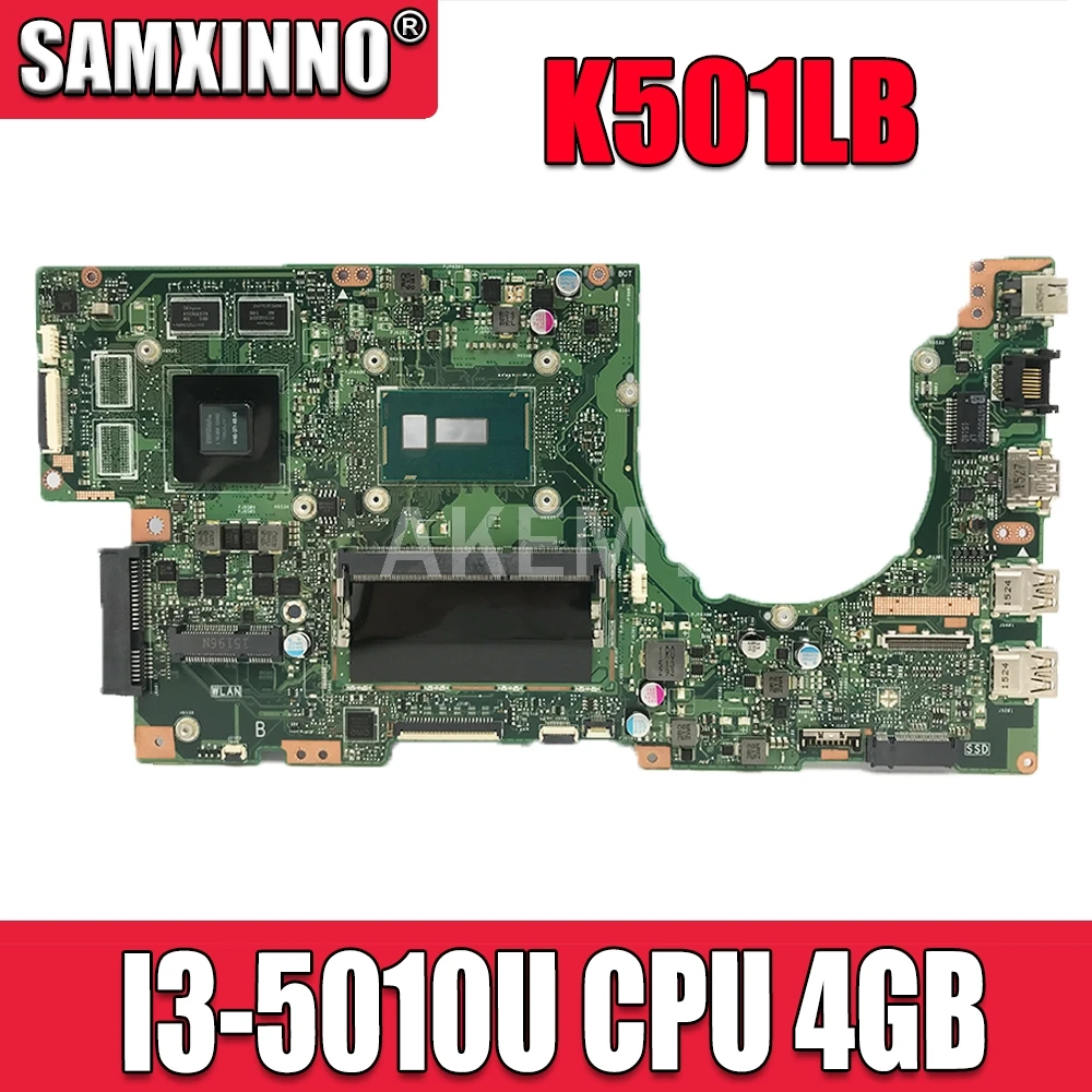 New K501LB I3-5010U CPU 4GB RAM GT940M/2G Mainboard REV2.0 For ASUS K501LB A501L K501L K501LX Laptop motherboard