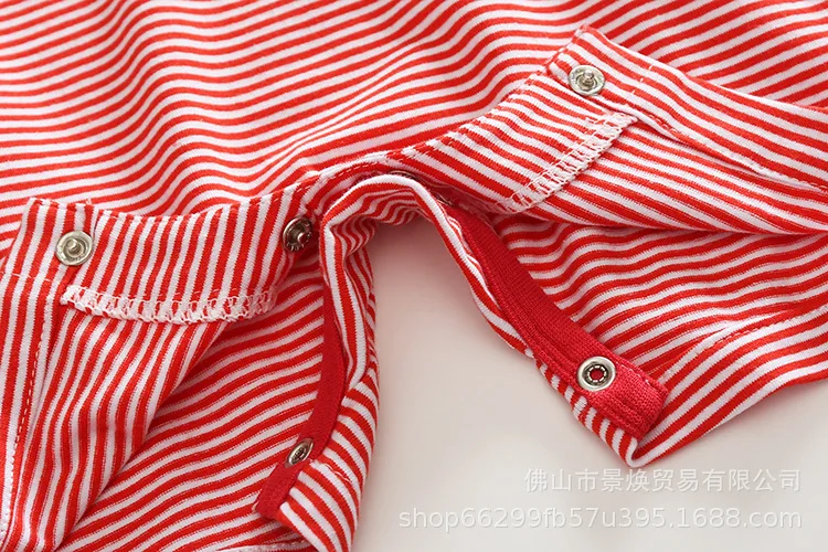 Детский комбинезон Onesie, летний короткий полосатый хлопковый комбинезон с круглым вырезом и рисунком птиц для маленьких девочек, костюм Лидер продаж