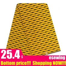 ESEWING желтый воск Анкара африканская вощеная ткань принтом Y хлопок швейный материал для платья Голландский Воск Печать Ткань 6 ярдов