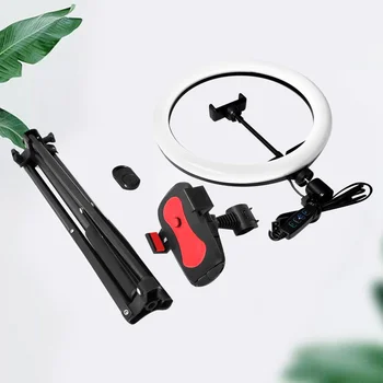 

1 Set Beauty LED Ring Fill Lamp LED Ring-shaped Filling Light Photo Live Broadcast Selfie Lamp LED Photography Lamp with Bracket