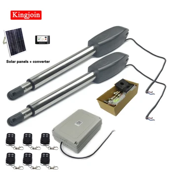 

KINGJOIN Heavy Door opener 110/220V input 250W 24v dc Motor Swing gate operator door opener solar power supported for 400Kg gate