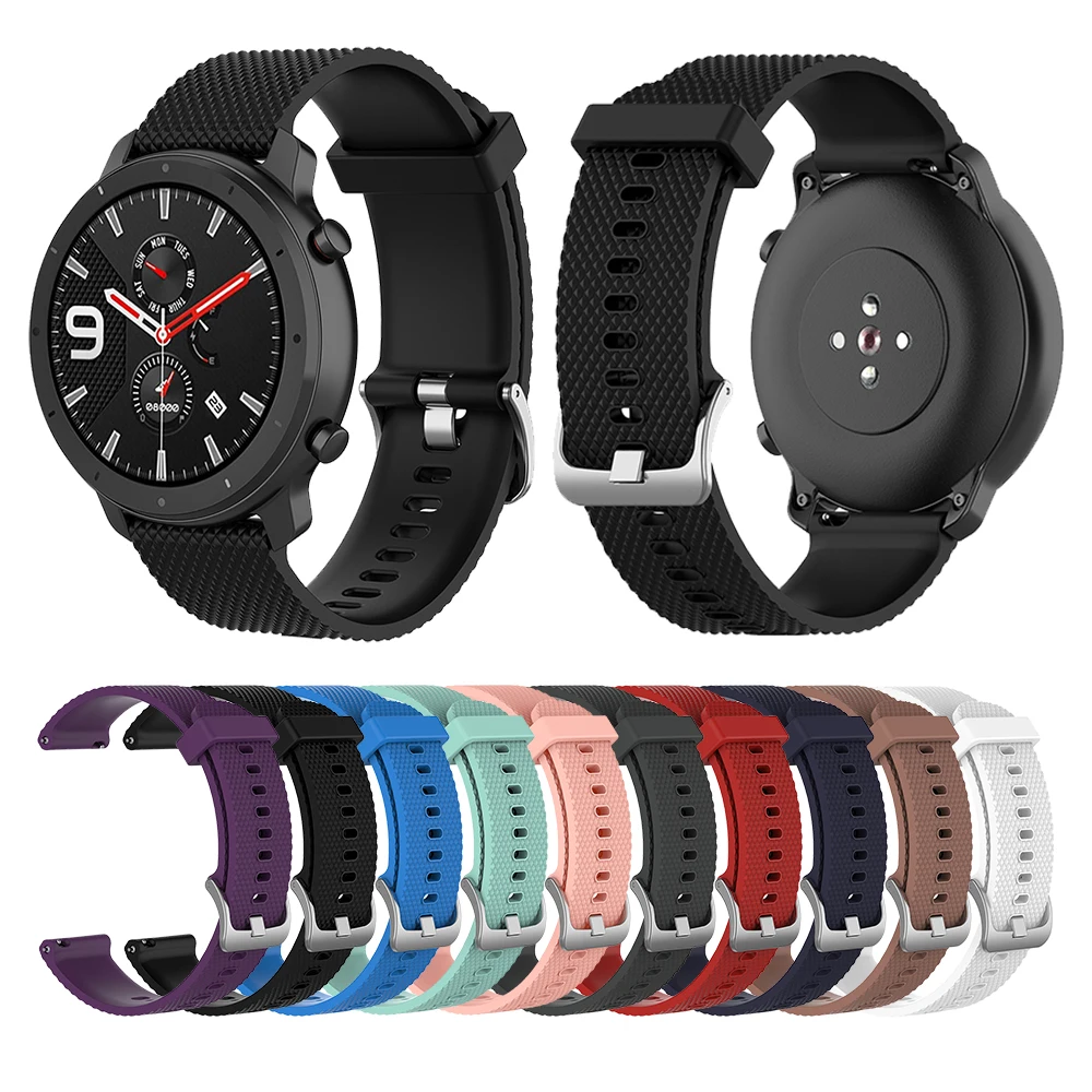 

47mm 42mm Sport Watch Watchband for Xiaomi Huami Amazfit GTR Smart Watch Silicone Wrist Strap Replacement Bracelet Accessories