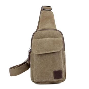 

New Fashion Men Chest Bags Casual Canvas Messenger Bag Small Size Men's Travel Shoulder Bag