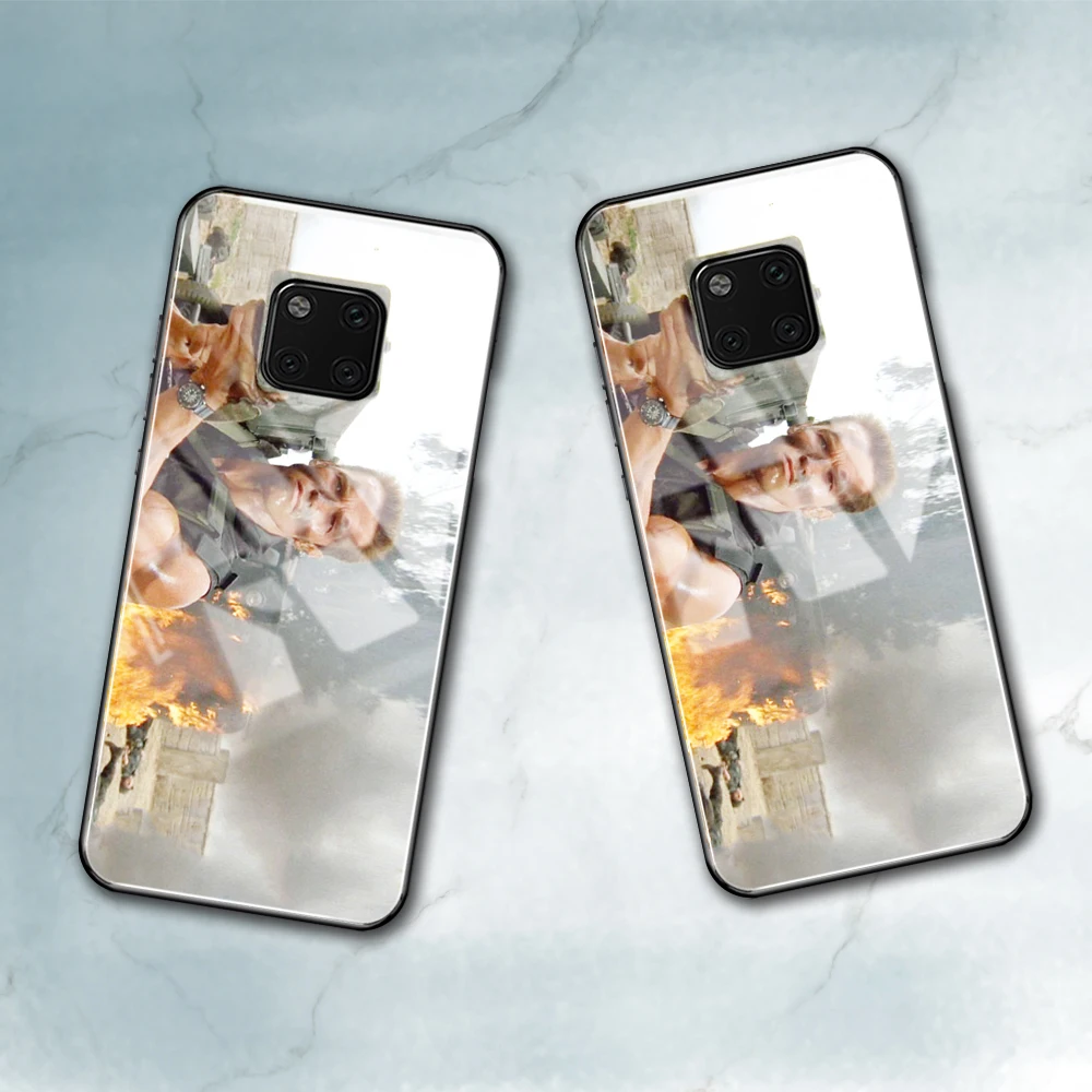 Чехол для Huawei mate 20 pro Арнольд Шварценеггер мягкий силиконовый стеклянный чехол