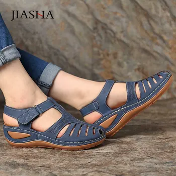 

Women sandals 2020 fashion retro sewing hollow out flat shoes woman platform comfort casual summer shoes female sandals women