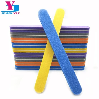 

20 pcs/lot Double Side 100/180 Nail files buffer Trimmer Washable Sanding Buffer lime a ongle Nail Art Tool Colorful File Sponge
