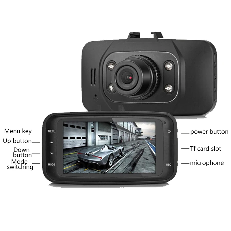 Автомобильный видеорегистратор камера для верховой езды Full HD ночное видение Dashcam