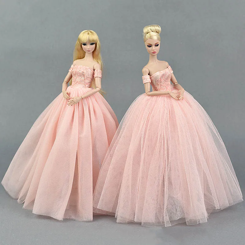 Vestido de boda rosa para muñecas Barbie, ropa de fiesta de noche de  princesa, vestidos largos, ropa de muñeca para casa de muñecas Barbie -  AliExpress Juguetes y pasatiempos