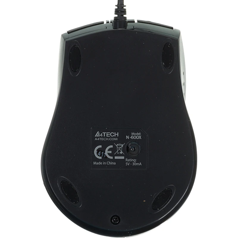 Мышь A4 V-Track Padless N-600X-2 серый оптическая(1600dpi) USB(3but