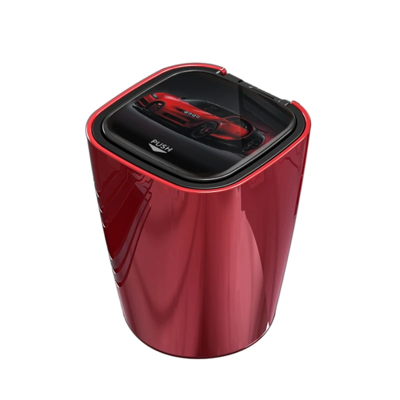red  car ashtray accessories multi function lampshade ashtray auto smoking interior flame retardant