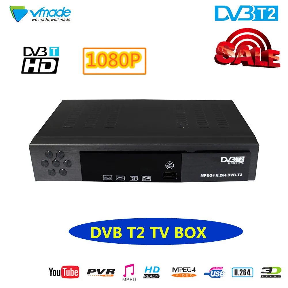 ТВ тюнер Vmade DVB T2 приемник T/T2 спутниковый H.264 MPEG 4 полностью HD цифровая приставка