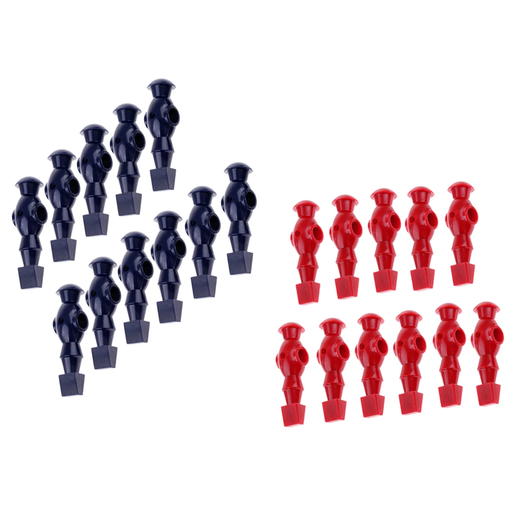 11 Pieces Table Soccer Player Foosball Table Men Player Man Guys for 1.2m Foosball Red Dark Blue