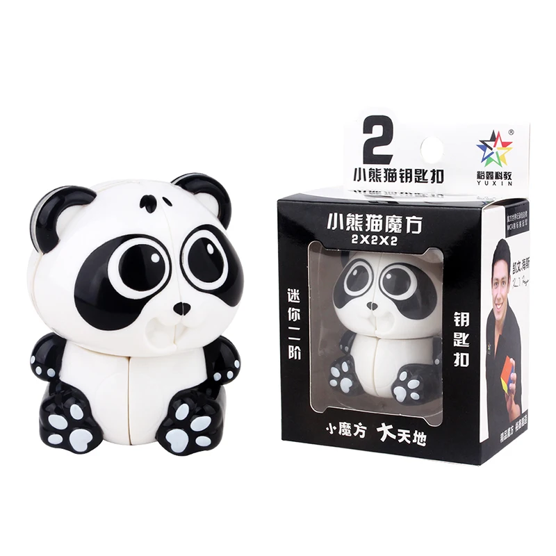 Zhisheng Yuxin панда тигр 2x2 куб брелок игрушка профессиональная Головоломка Куб