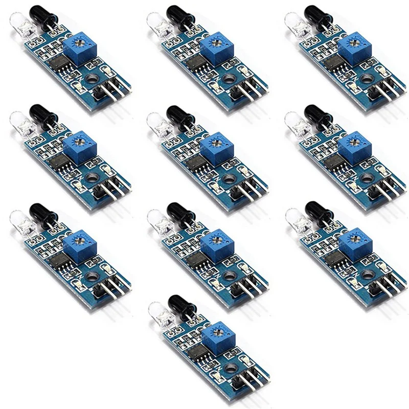 

10pcs IR Infrared Obstacle Avoidance Sensor Module for Arduino Smart Car Robot 3-Wire Reflective Photoelectric New