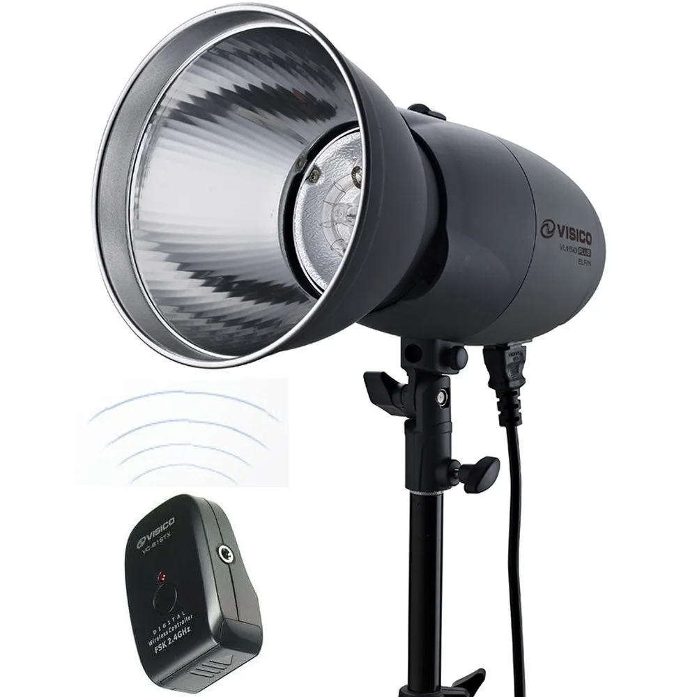 

VISICO VL-150PLUS 150W Monolight Studio Flash with Reflector and Nikon/Canon Transmitter