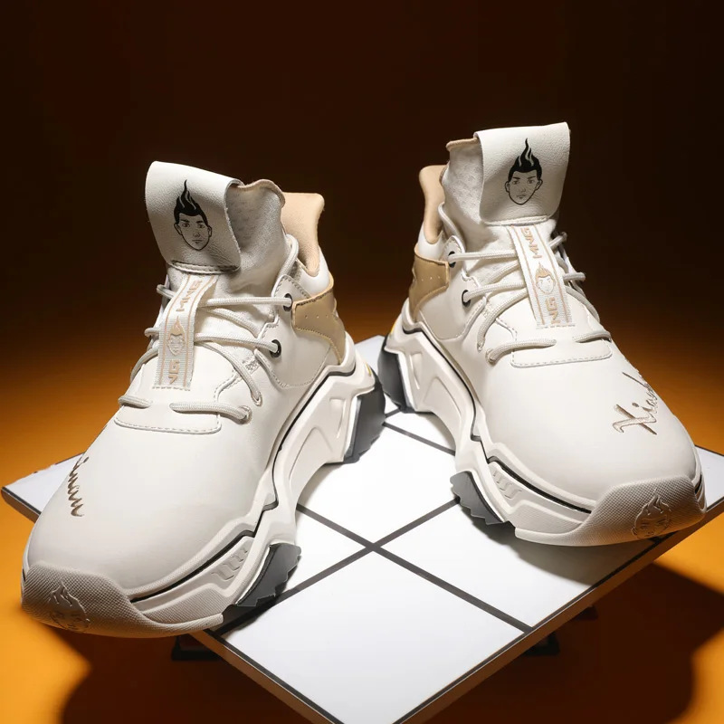 BOUSSAC Men's Basketball Shoes Air Cushion Basketball Sneakers Anti-skid High-top Couple Shoes Breathable Basketball Boots BOUSSAC Men's Basketball Shoes Air Cushion Basketball Sneakers Anti-skid High-top Couple Shoes Breathable Basketball Boots
