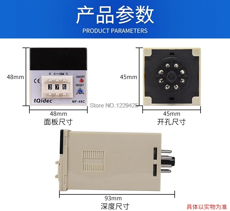 Controle de temperatura MF-48C display digital dial