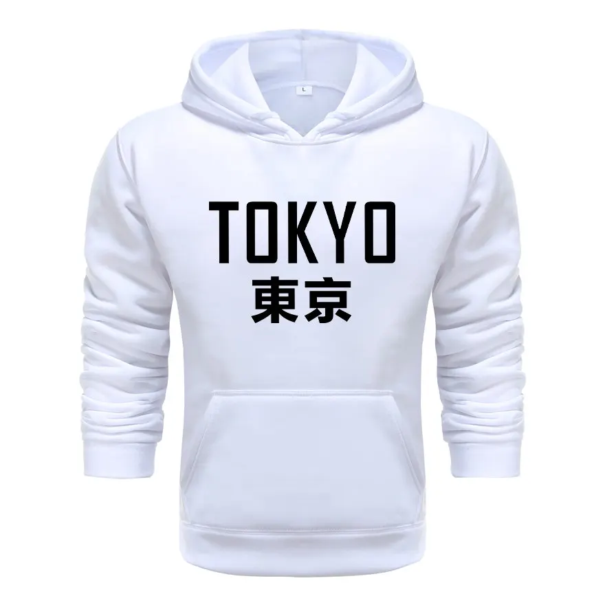 2020 New Arrival Japan Harajuku Hoodies Tokyo City Printing Pullover Sweatshirt Hip Hop Streetwear 3XL Plus Size Clothing | Мужская