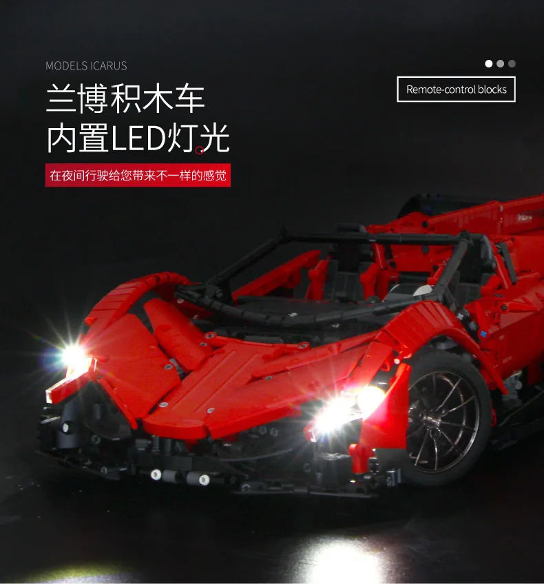 Форма King 13079, радиоуправляемая машина Veneno Lamborghinis Roadster, мощные строительные блоки, кирпичи, Детские технические игрушки, 20091, MOC 10559