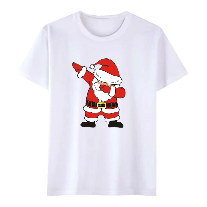 thumbnail image 1 of Camisetas a juego con estampado de Papá Noel para toda la familia, camisetas divertidas para mamá, papá y yo, mameluco de bebé de algodón con apariencia familiar, trajes de fiesta de Navidad, 1 of 5